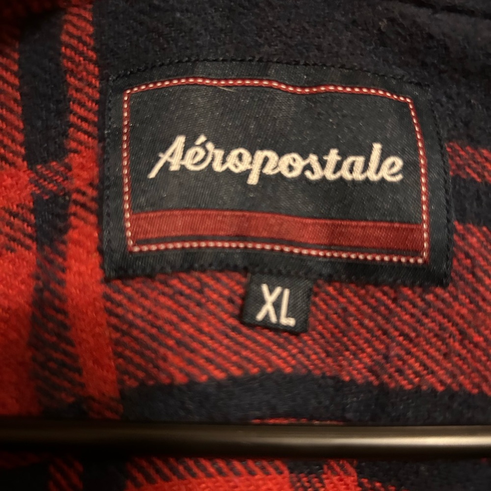 Aeropostale Red and Black Plaid Shirt - Picture 7 of 7